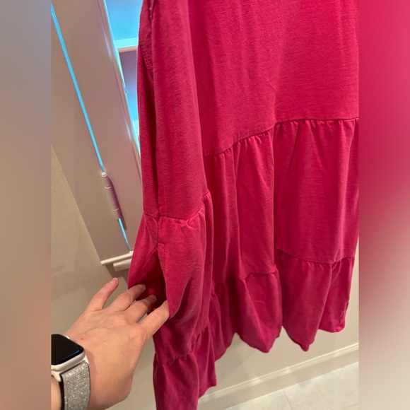 Gap Women’s Lightweight Tiered Layered Sleeveless Summer Dress in Pink Size Med - Picture 7 of 13